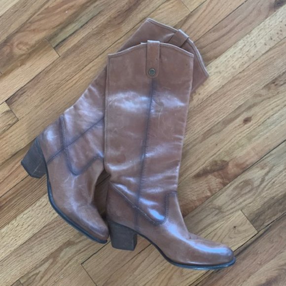 Vince Camuto | Shoes | Vince Camuto Brown Leather Boots Size 9 | Poshmark